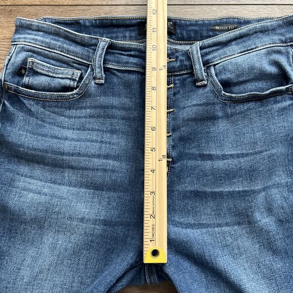 Judy Blue Jeans Women 11/30 Skinny Fit Button Fly Distressed Casual Stretch Boho - Picture 7 of 12
